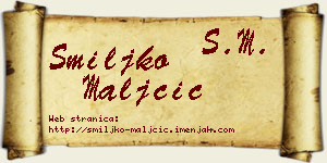 Smiljko Maljčić vizit kartica